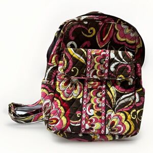Vera Bradley Medallion Paisley Campus Quilted Backpack School Bag Book Bag